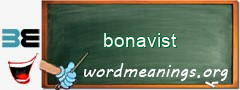 WordMeaning blackboard for bonavist
